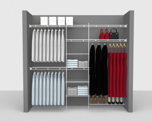 Fixed Mount Package 9 - Shelf & Rod shelving up to 2,44m/ 8' wide