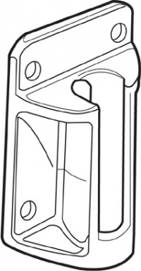 416 - Angle wall mount bracket.