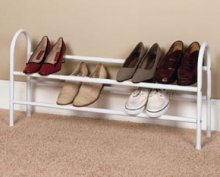 8037 - Two tier expandable shoe rack