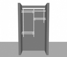 Cloakroom layout 4, 1.22m / 4' wide