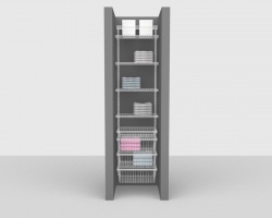 Adjustable Bathroom Package 2 - ShelfTrack with Linen shelving up to 0,61m/ 2' wide