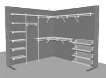 'L' Shape Closet 3 - 2.44m x 2.44m / 8' x 8'