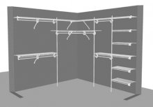 'L' Shape Closet 4 - 2.44m x 2.44m / 8' x 8'