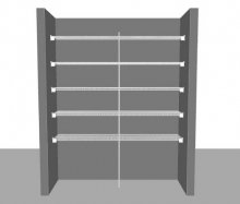 Pantry/ Larder layout 1, 1.83m / 6' wide