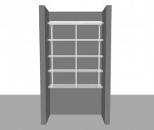 Pantry/ Larder layout 2, 1.22m / 4' wide