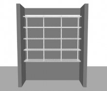 Pantry/ Larder layout 2, 1.83m /  6' wide