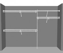 Reach in Closet layout 1, 3.05m / 10' wide