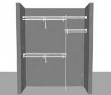 Reach in Closet layout 1, 1.83m / 6' wide