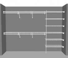 Reach in Closet layout 2, 3.05m / 10' wide
