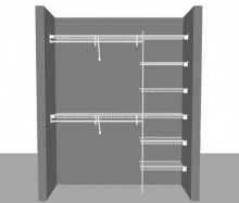 Reach in Closet layout 2, 1.83m / 6' wide