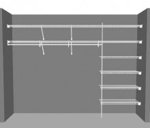 Reach in Closet layout 3, 3.05m / 10' wide