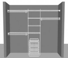 Reach in Closet layout 4, 2.44m / 8' wide