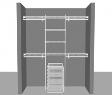 Reach in Closet layout 5, 1.83m / 6' wide