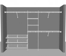 Closet layout 10, 3.05m / 10' wide Shelf & Rod