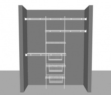 Closet layout 4, 1.83m / 6' wide Shelf & Rod
