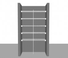 Utility layout 1, 1.22m / 4' wide