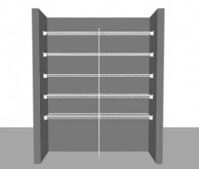 Utility layout 1, 1.83m / 6' wide