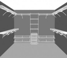 Walk in closet layout 3, 3.05m / 10' square
