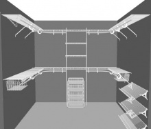 Walk in closet layout 5, 2.44m / 8' square