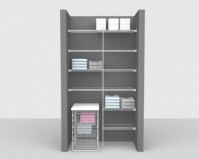 Fixed Mount Package 3 - Linen shelving up to 1,22m/ 4' wide