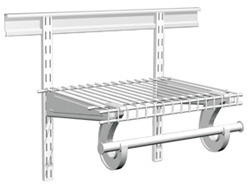 Wire adjustable mount shelving & hardware