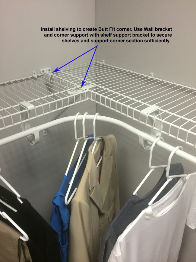 Design A Wardrobe Using One Or More Corners, How To Install Wire Shelving Support Brackets