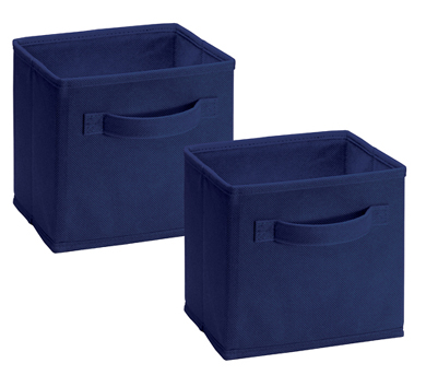 1577 2 Pack Mini Fabric Drawers Blue