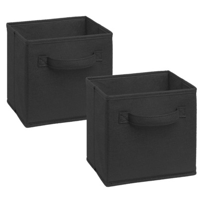 1583 2 Pack Mini Fabric Drawers Black