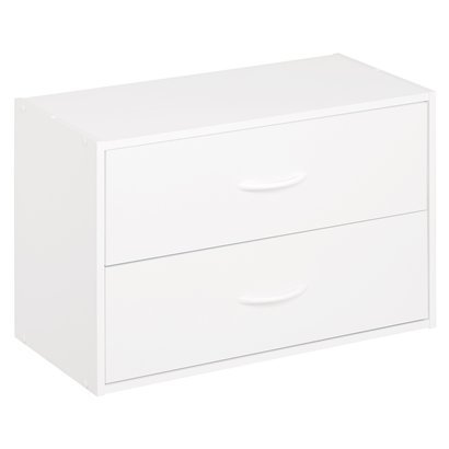 8984 Closetmaid 2 Drawer Laminate Stackable Organiser White