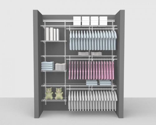 Adjustable Kids Package 1 - ShelfTrack with SuperSlide shelving up to 1,83m/ 6' wide