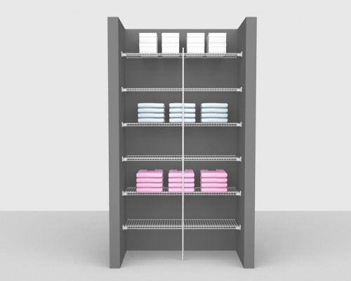 Fixed Mount Bathroom Package 3 - Linen shelving up to 1,22m/ 4' wide