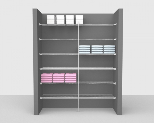 Fixed Mount Bathroom Package 3 - Linen shelving up to 1,83m/ 6' wide