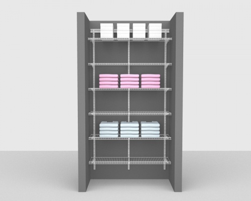 Adjustable Bathroom Package 3 - ShelfTrack with Linen shelving up to 1,22m/ 4' wide