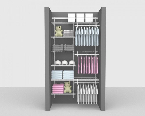 Adjustable Kids Package 1 - ShelfTrack with SuperSlide shelving up to 1,22m/ 4' wide