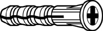 250 - 2.54cm / 1'' Anchor for screws.