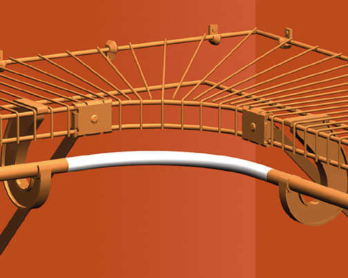 Zoom 5649 - SuperSlide corner hang bar