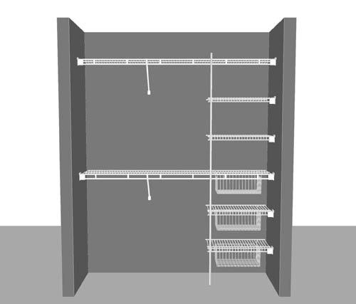 Closetmaid Wardrobe Interiors Shelves Components