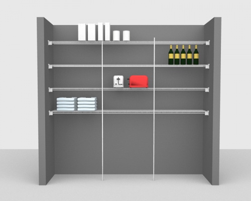 Fixed Mount Package 3 - CloseMesh shelving up to 2,44m/ 8' wide