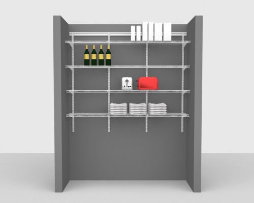 Adjustable Package 3 - ShelfTrack with CloseMesh shelving up to 1,83m/ 6' wide