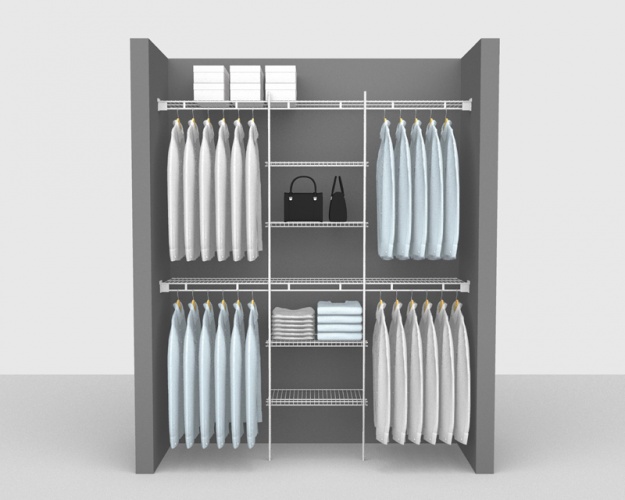 Fixed Mount Package 6 - Shelf & Rod shelving up to 1,83m/ 6' wide