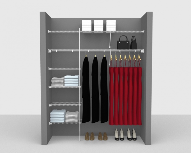 Fixed Mount Package 3 - Shelf & Rod shelving up to 1,83m/ 6' wide