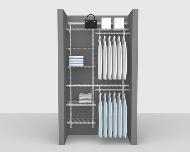 Adjustable Package 2 - ShelfTrack with SuperSlide shelving up to 1,22m/ 4' wide