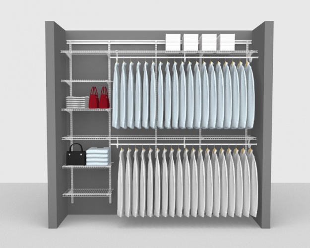 Adjustable Package 2 - ShelfTrack with SuperSlide shelving up to 2,44m/ 8' wide