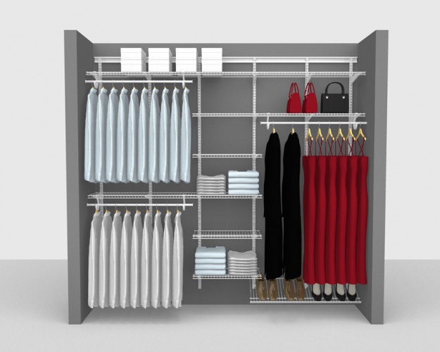 Adjustable Package 9 - ShelfTrack with SuperSlide shelving up to 2,44m/ 8' wide