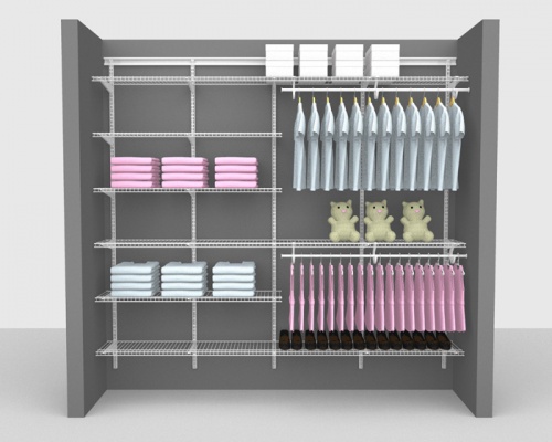 Adjustable Kids Package 4 - ShelfTrack with SuperSlide shelving up to 2,44m/ 8' wide