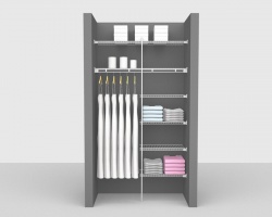 Fixed Mount Bathroom Package 1 - Shelf & Rod shelving up to 1,22m/ 4' wide
