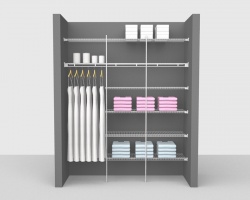 Fixed Mount Bathroom Package 1 - Shelf & Rod shelving up to 1,83m/ 6' wide