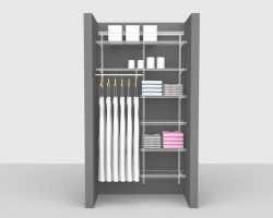 Adjustable Bathroom Package 1 - ShelfTrack with 'All Purpose' Linen shelving up to 1,22m/ 4' wide