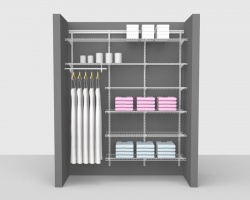 Adjustable Bathroom Package 1 - ShelfTrack with 'All Purpose' Linen shelving up to 1,83m/ 6' wide
