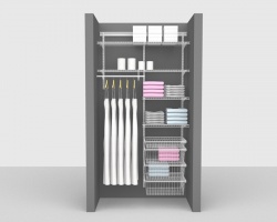 Adjustable Bathroom Package 2 - ShelfTrack with 'All Purpose' Linen shelving up to 1,22m/ 4' wide